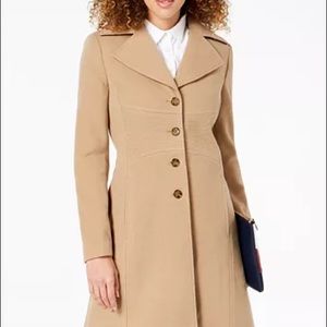 TOMMY HILFIGER Single Breasted Wool Blend Coat